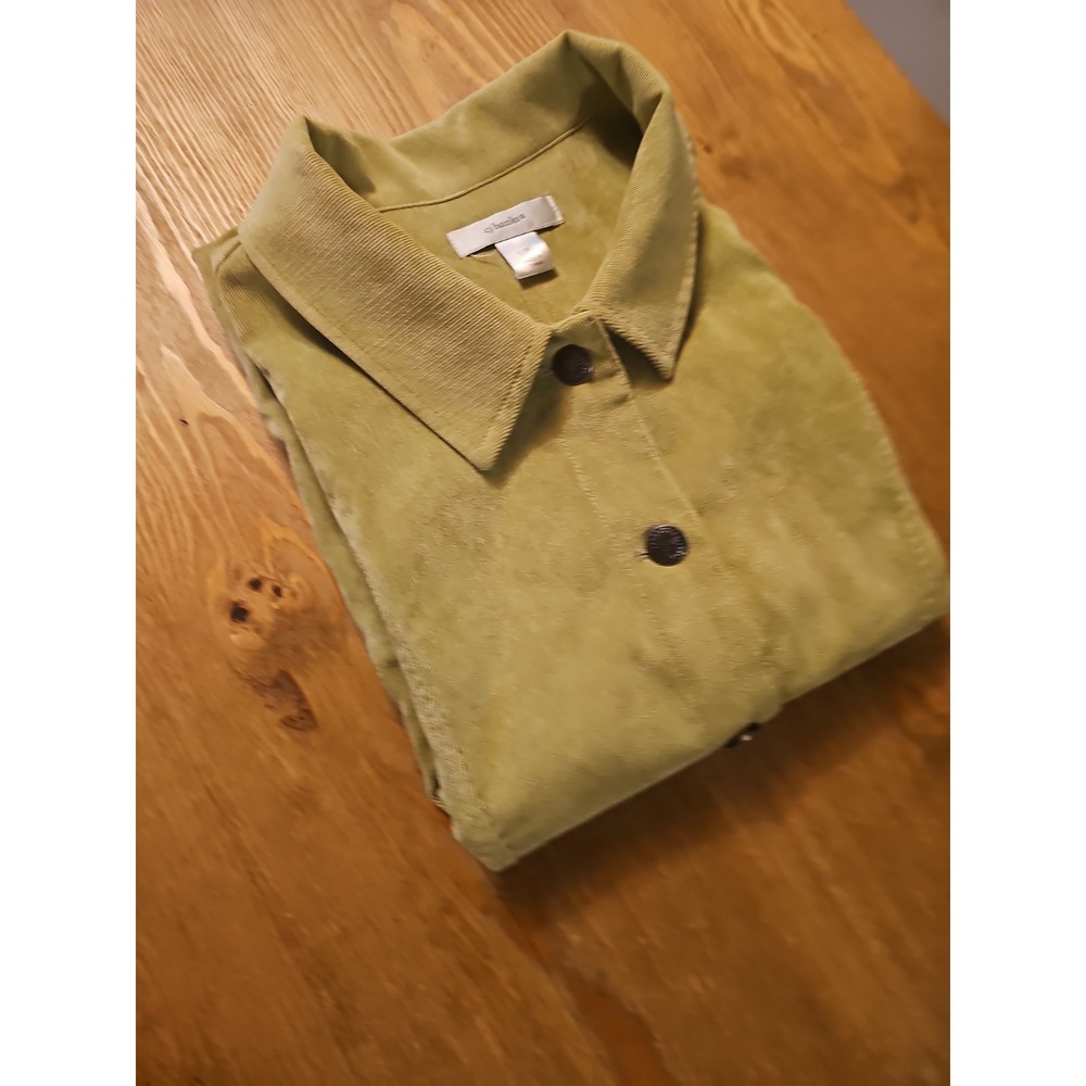 CJ BANKS CUTE LIME BUTTONUP JACKET  1X O1